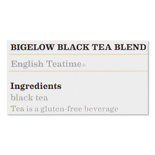 Bigelow ENGLISH TEATIME BLACK TEA, 0.08 OZ TEA BAG, 28/BOX (913720)