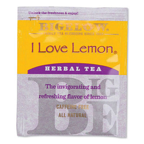 Bigelow I LOVE LEMON HERBAL TEA, 0.06 OZ TEA BAG, 28/BOX (913730)
