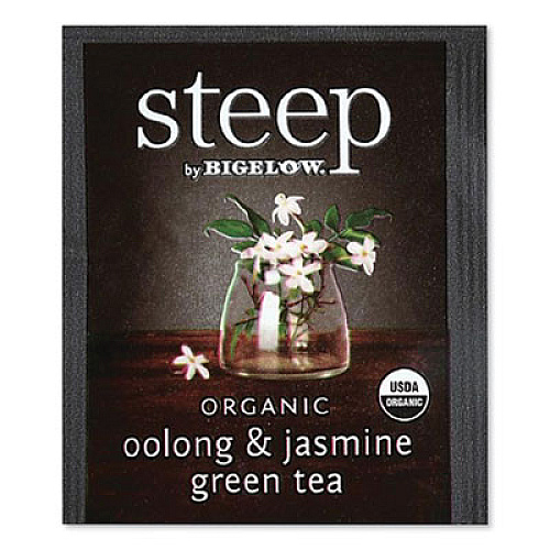 Bigelow Steep Tea, Oolong and Jasmine Green, 0.06 oz Tea Bag, 20/Box (RCB17714)