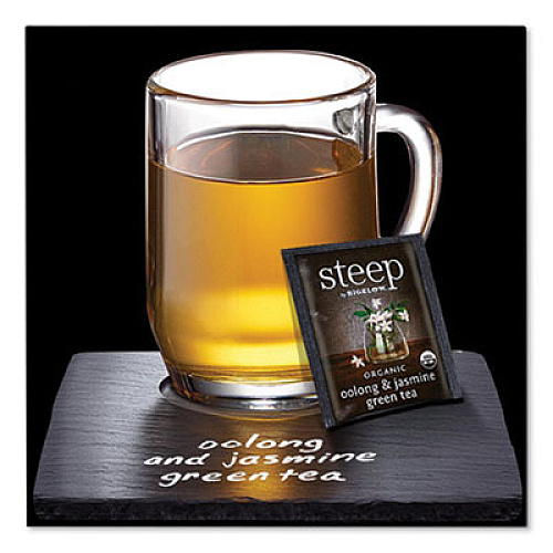 Bigelow Steep Tea, Oolong and Jasmine Green, 0.06 oz Tea Bag, 20/Box (RCB17714)