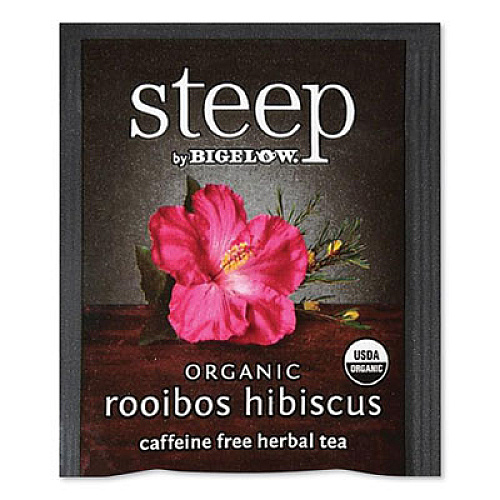 Bigelow STEEP TEA, ROOIBOS HIBISCUS HERBAL TEA, 0.08 OZ TEA BAG, 20/BOX (2072094)