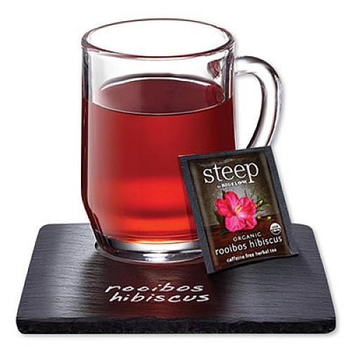 Bigelow STEEP TEA, ROOIBOS HIBISCUS HERBAL TEA, 0.08 OZ TEA BAG, 20/BOX (2072094)