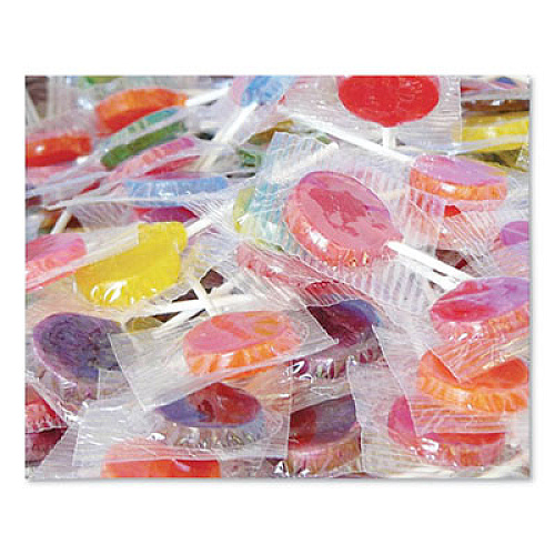 F.B. Washburn Candy YUMMY POPS LOLLIPOPS, ASSORTED, 160 OZ, 140/BOX, 10 BOXES/CARTON (753236)