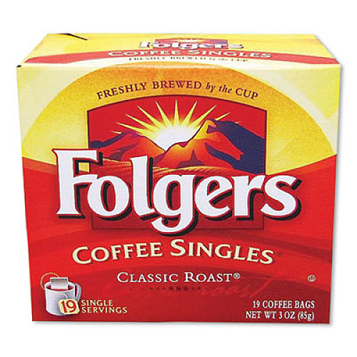 Folgers COFFEE FILTER PACKS, CLASSIC ROAST, 0.16 OZ, 19/PACK (402701)