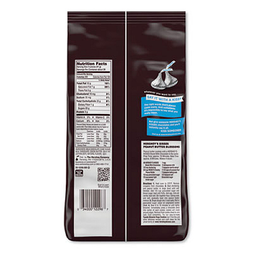 Hershey's KISSES, MILK CHOCOLATE, SILVER WRAPPERS, 56 OZ BAG (183795)