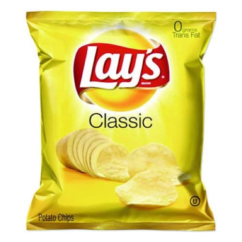 Lay's Regular Potato Chips, 1.5 oz Bag, 64/Carton (FRI44359)