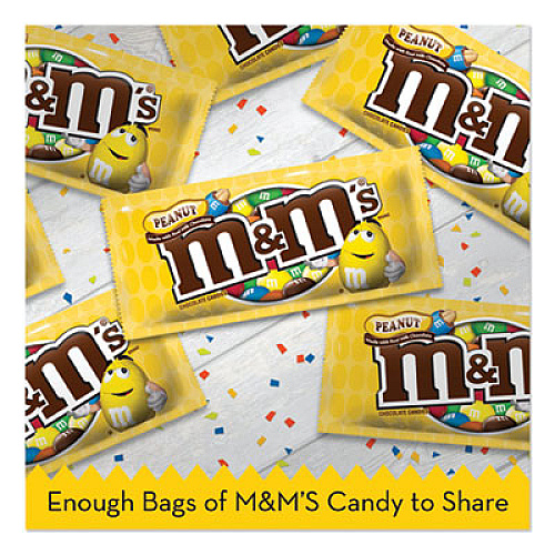 M & M's Chocolate Candies, Peanut, Individually Wrapped, 1.74 oz, 48/Box (01232)