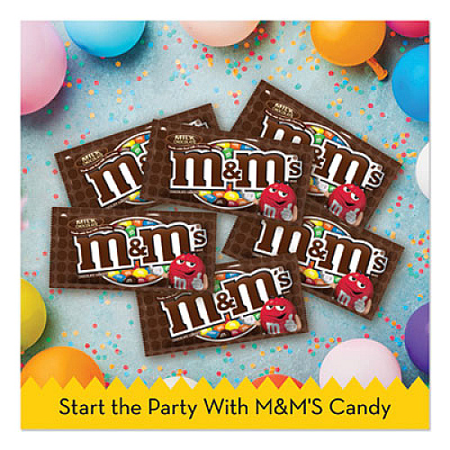 M & M's CHOCOLATE CANDIES, MILK CHOCOLATE, INDIVIDUALLY WRAPPED, 1.69 OZ, 36/BOX (2072055)