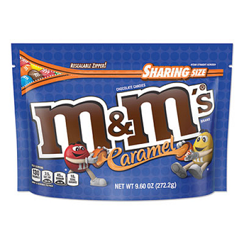 M & M's CHOCOLATE CANDIES, CARAMEL, 9.6 OZ RESEALABLE BAG (2720833)