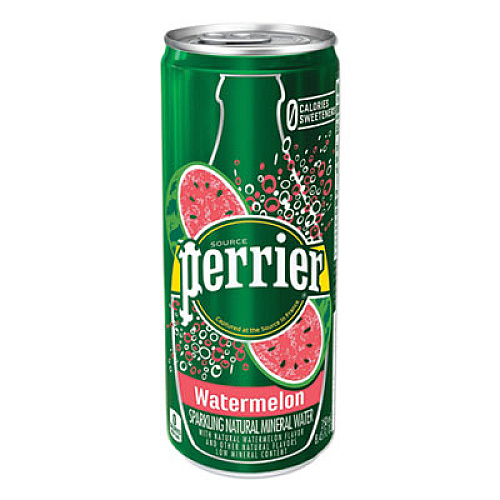Perrier SPARKLING NATURAL MINERAL WATER, WATERMELON, 8.45 OZ CAN, 10 CANS/PACK (2618606)