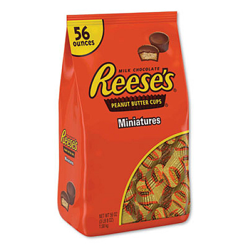 Reese's Peanut Butter Cups Miniatures, Milk Chocolate, 56 oz Bag (44923)