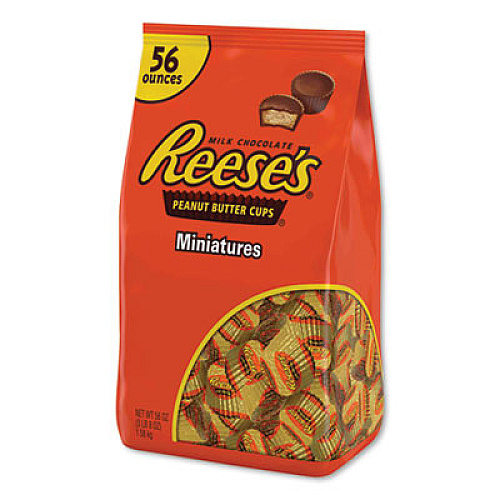Reese's Peanut Butter Cups Miniatures, Milk Chocolate, 56 oz Bag (44923)