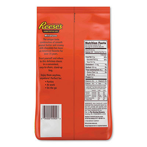 Reese's Peanut Butter Cups Miniatures, Milk Chocolate, 56 oz Bag (44923)