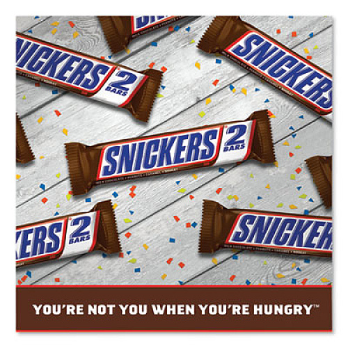Snickers SHARING SIZE CHOCOLATE BARS, MILK CHOCOLATE, 3.29 OZ, 24/BOX (897905)