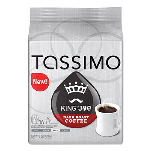 Tassimo KING OF JOE COFFEE T-DISCS, DARK ROAST, 4.45 OZ T-DISC, 16/BOX (180533)
