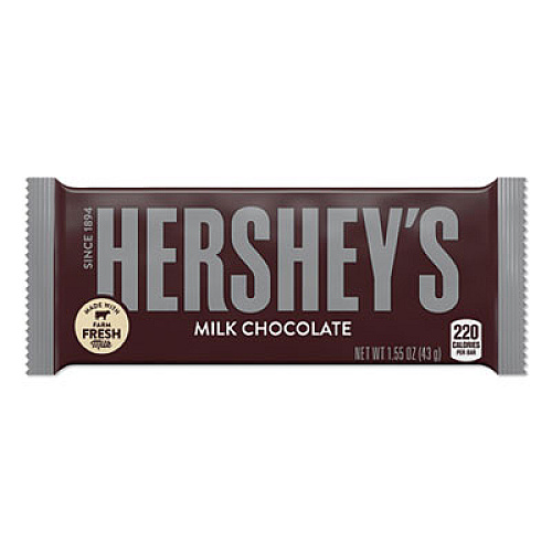Hershey's CHOCOLATE BARS, MILK CHOCOLATE, 55.8 OZ, 36/BOX (779136)