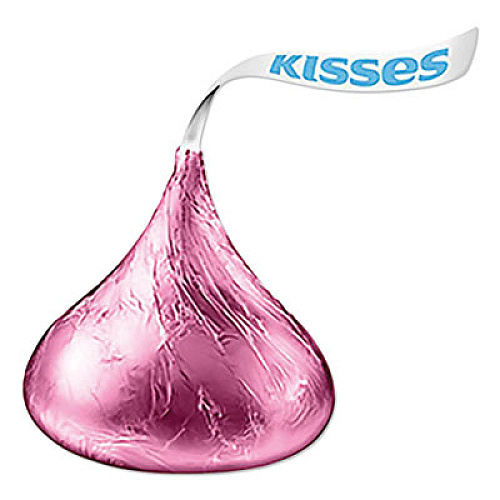 Hershey's KISSES, MILK CHOCOLATE, PINK WRAPPERS, 66.7 OZ BAG (1504288)