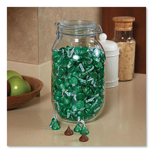 Hershey's KISSES, Milk Chocolate, Green Wrappers, 66.7 oz Bag (60347)