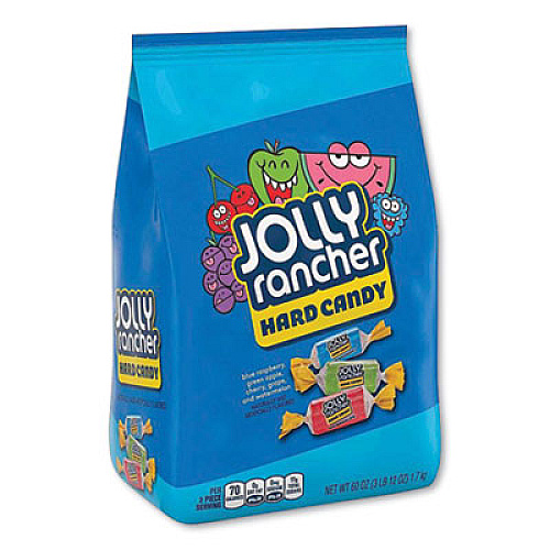 Jolly Rancher ORIGINAL HARD CANDY, ASSORTED, INDIVIDUALLY WRAPPED, 60 OZ (689496)