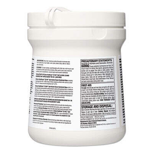 Clorox Healthcare 32381 EZ-Kill Quat Alcohol Cleaner Disinfectant Wipes