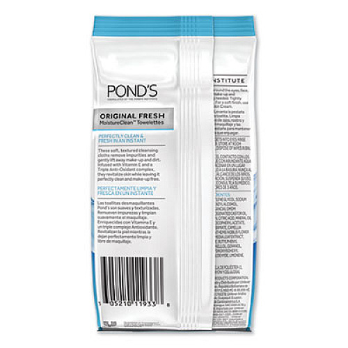 Pond's MOISTURECLEAN TOWELETTES, ORIGINAL, 28/PACK (11933PK)