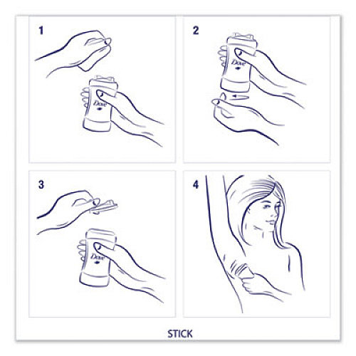 Dove INVISIBLE SOLID ANTIPERSPIRANT DEODORANT, ORIGINAL, 2.6 OZ DEODORANT STICK, 6/CT (51910CT)