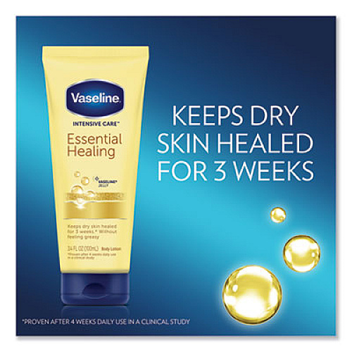 Vaseline INTENSIVE CARE ESSENTIAL HEALING BODY LOTION, 3.4 OZ SQUEEZE TUBE (04180EA)