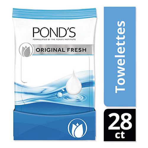 Pond's MOISTURECLEAN TOWELETTES, ORIGINAL, 28/PACK, 12 PACKS/CARTON (11933CT)