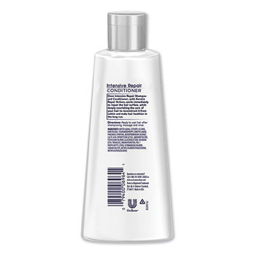 Dove INTENSIVE REPAIR HAIR CARE, CONDITIONER, LIGHT SCENT, 3 OZ, 24/CARTON (06964CT)