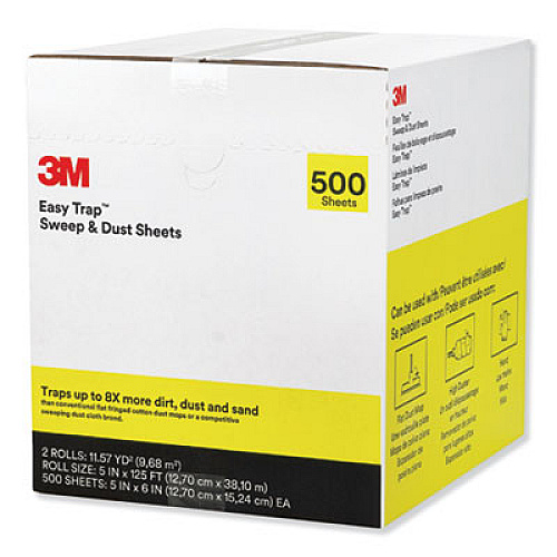 3M Easy Trap Duster, 5" x 125 ft, White, 250 Sheet/Roll, 2 Rolls/Carton (55655W)