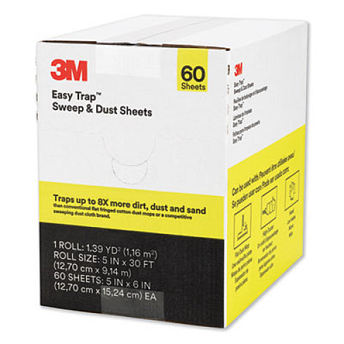 3M Easy Trap Duster, 5" x 30 ft, White, 1 60 Sheet Roll/Box (59032W)