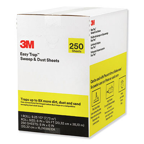 3M Easy Trap Duster, Perforated, 8" x 125 ft, White, 250 Sheet Roll (55654W)