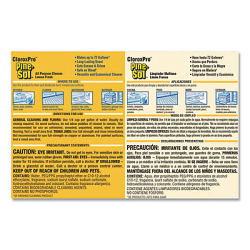 Pine-Sol All Purpose Cleaner, Lemon Fresh, 144 oz Bottle, 3/Carton (35419CT)