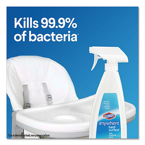 Clorox Anywhere Hard Surface Sanitizing Spray, 22 oz Spray Bottle, 9/Carton (01683)