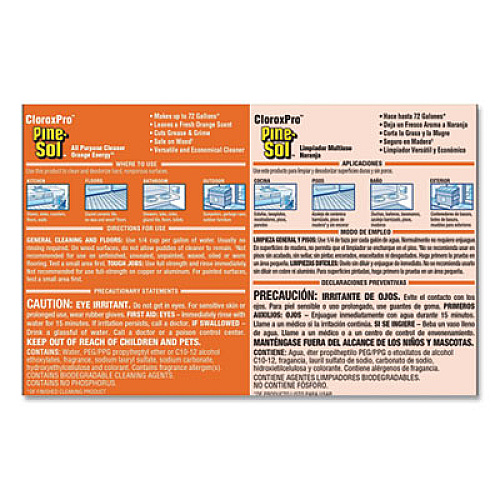 Pine-Sol All-Purpose Cleaner, Orange Energy, 144 oz Bottle, 3/Carton (41772CT)