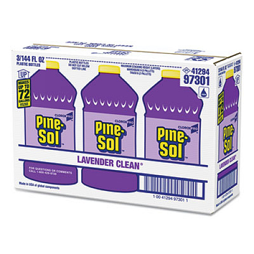 Pine-Sol All Purpose Cleaner, Lavender Clean, 144 oz Bottle, 3/Carton (97301)