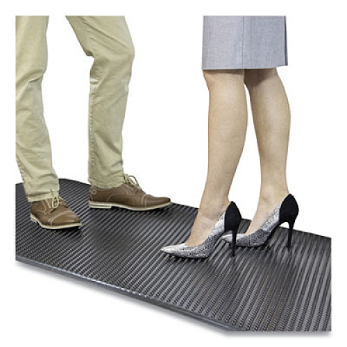 ES Robbins FEEL GOOD ANTI-FATIGUE FLOOR MAT, CONTINUOUS RUNNER, 35 X 60, BLACK (184543)