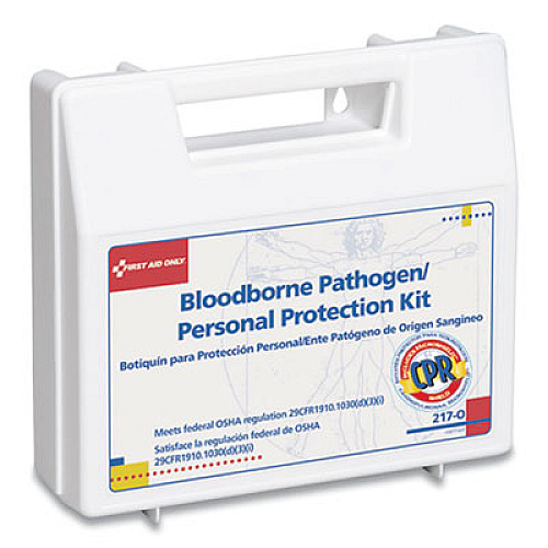 First Aid Only BLOODBORNE PATHOGEN AND PERSONAL PROTECTION KIT WITH MICROSHIELD, 26 PIECES (71277)