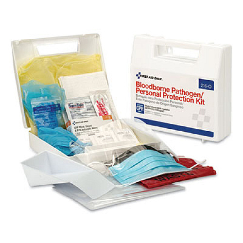 First Aid Only 71720 Bloodborne Pathogen Spill Clean Up Kit with CPR Pack