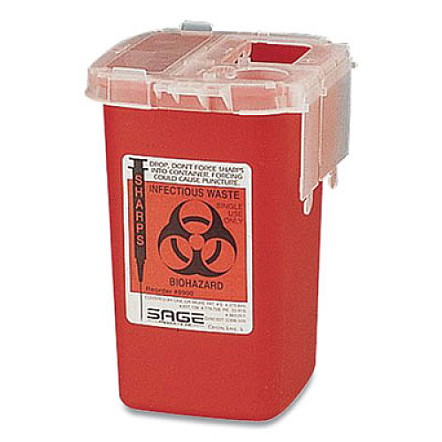 Covidien SHARPS CONTAINERS, POLYPROPYLENE, 1 QT, RED, 10/BOX (1955111)