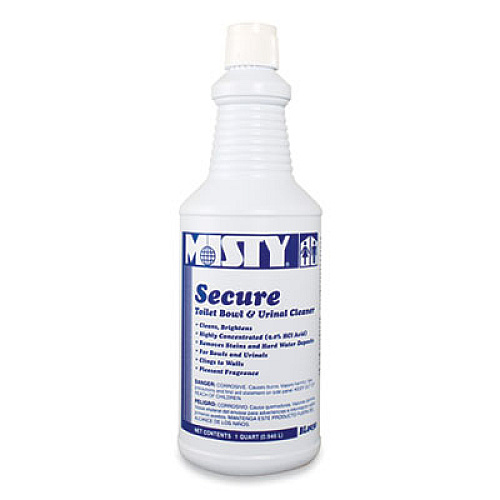 Misty Secure Hydrochloric Acid Bowl Cleaner, Mint Scent, 32oz Bottle, 12/Carton (1038801)