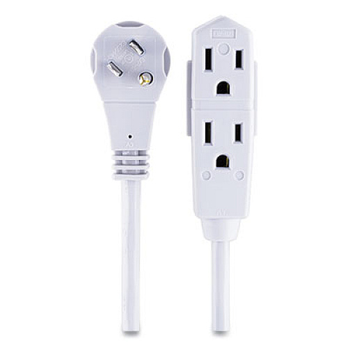 GE THREE OUTLET POWER STRIP, 25 FT CORD, GRAY (517591)
