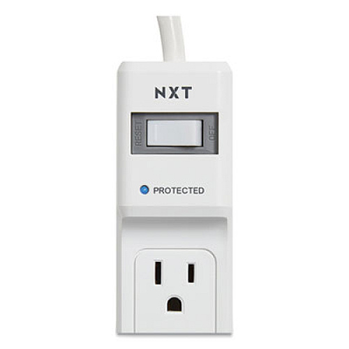 NXT Technologies Surge Protector, 6 AC Outlets, 4 ft Cord, 600 J, White (24373160)