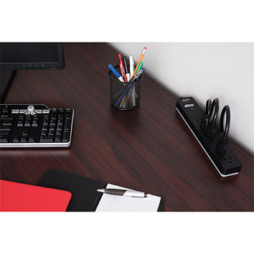 APC ESSENTIAL SURGEARREST SURGE PROTECTOR, 6 AC OUTLETS, 10 FT CORD, 1080 J, BLACK (24380480)