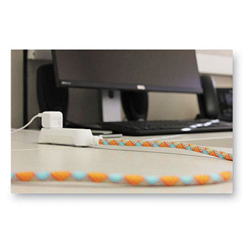 360 Electrical Habitat Accent Collection Braided AC Extension Cord, 8 ft, 13 A, Poppy Fields (360422)