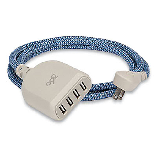 360 Electrical HARMONY COLLECTION BRAIDED USB EXTENSION CHARGING CABLE, 6 FT, SUMMER TWILIGHT (24300806)