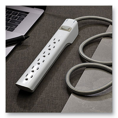 360 Electrical Habitat 6-Outlet Surge Protector, 6 ft Cord, Tungsten (360313TU)