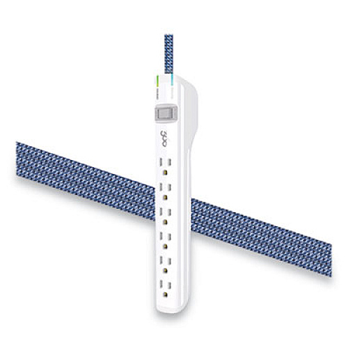 360 Electrical Habitat 6-Outlet Surge Protector, 6 ft Cord, Summer Twilight (360313ST)