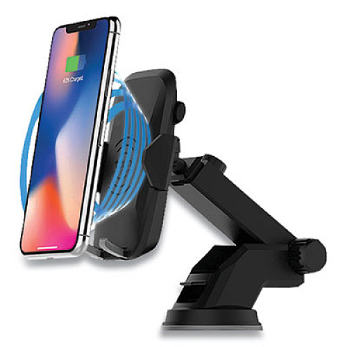 Tzumi WIRELESS CHARGING AUTO DASHBOARD MOUNT, QI WIRELESS CHARGING, BLACK (2846166)