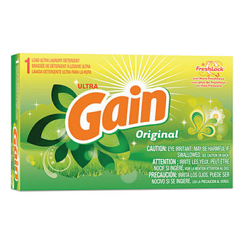 Powder Laundry Detergent, Coin Vend, Gain Original Scent, 1.1 oz Box, 156 Boxes/Carton (49338)